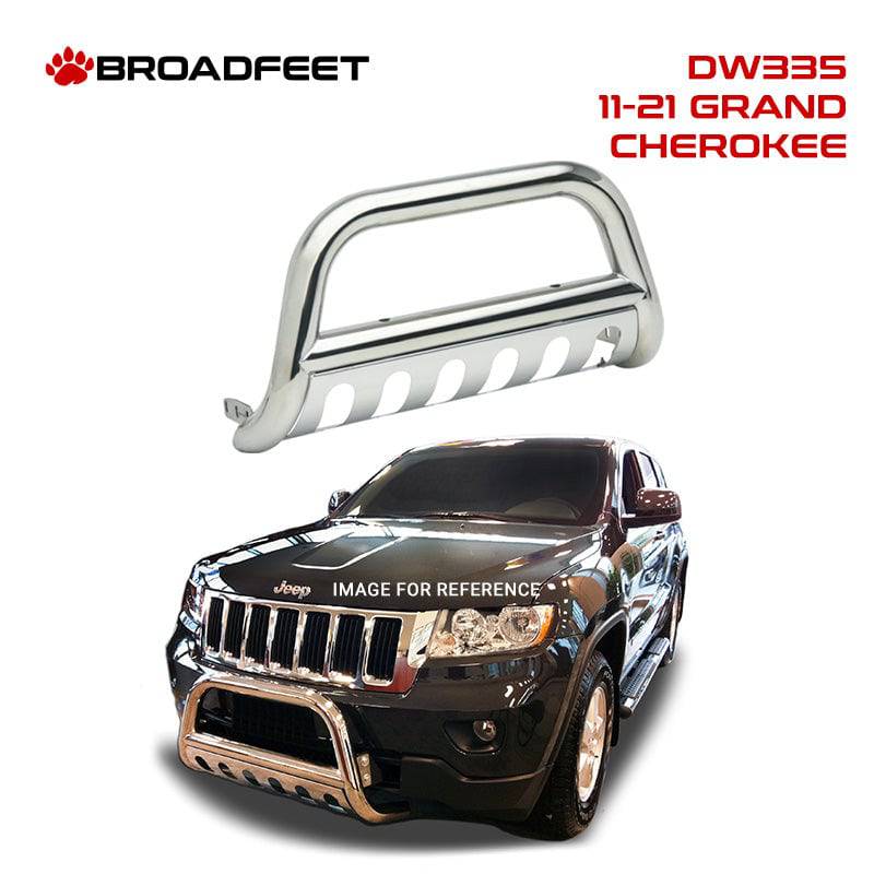 Front Bull Bar with Skid Plate Standard Bumper Guard fits Jeep Grand Cherokee 2011 2021 Broadfeet