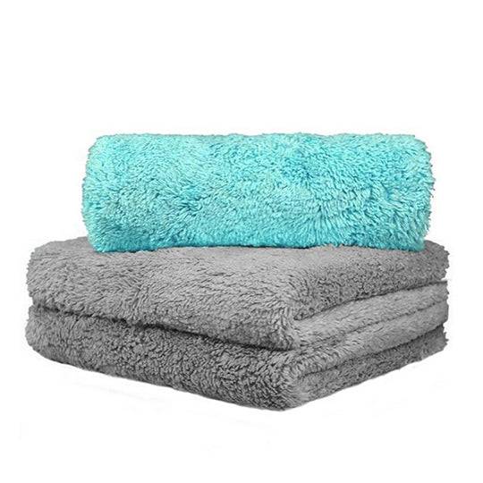 Detailing / Car Wash Towel - Plush & Soft (BLUE & GREY) for Wiping & Drying - Broadfeet