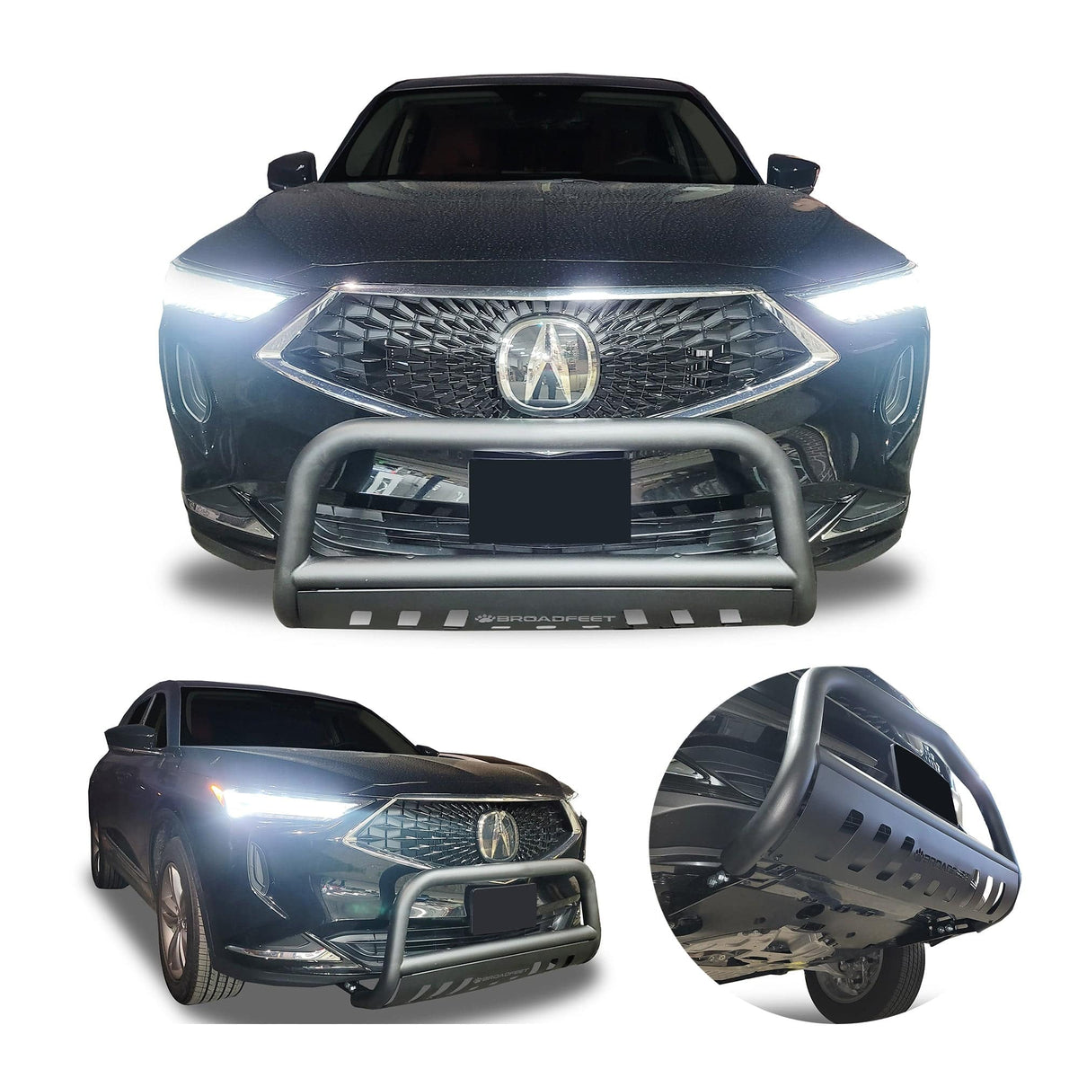 Front Bull Bar with Skid Plate (DW6) Bumper Guard fits Acura MDX 2022-2024 - Broadfeet