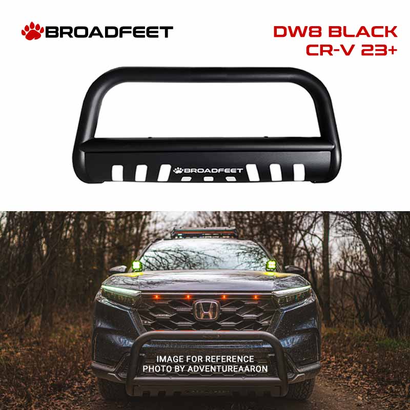 Front Bull Bar with Skid Plate (DW8) Straight Style Bumper Guard fits Honda CR-V 2023-2024 - Broadfeet