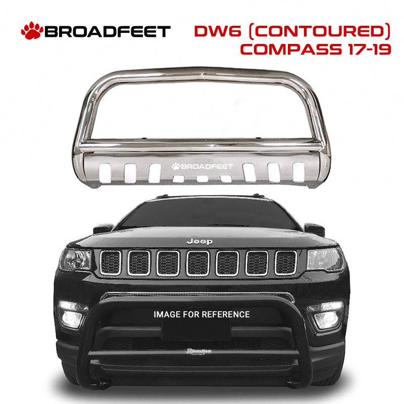 Front Bull Bar with Skid Plate (DW6) Bumper Guard fits Jeep Compass 2017-2019 - Broadfeet