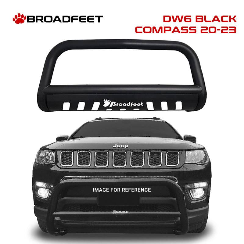 Front Bull Bar with Skid Plate (DW6) Bumper Guard fits Jeep Compass 2020-2025 - Broadfeet