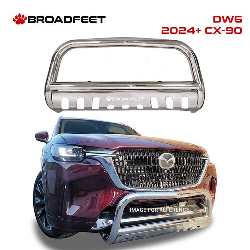 Front Bull Bar with Skid Plate (DW6) Bumper Guard fits Mazda CX-90 2024-2025 - Broadfeet