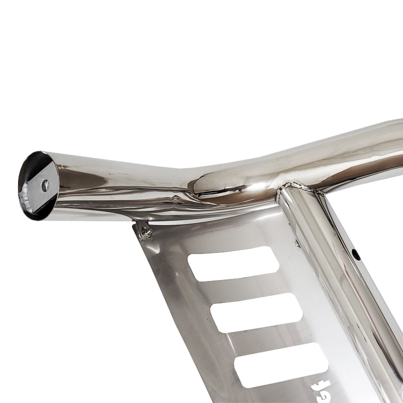 Universal 3' Bull Bar with Skid Plate in Stainless Steel - Broadfeet