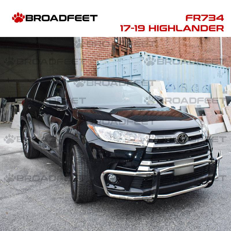 Gloss Black Front Grille Set (Upper & Lower) For 2017-2019 Toyota Highlander – ABS Direct Replacement