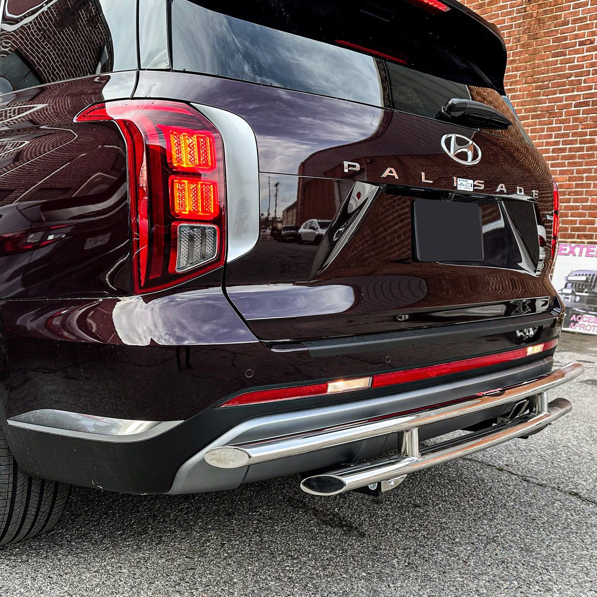 Rear Double Layer (DL13) Bumper Guard fits Hyundai Palisade 2020-2025 - Broadfeet