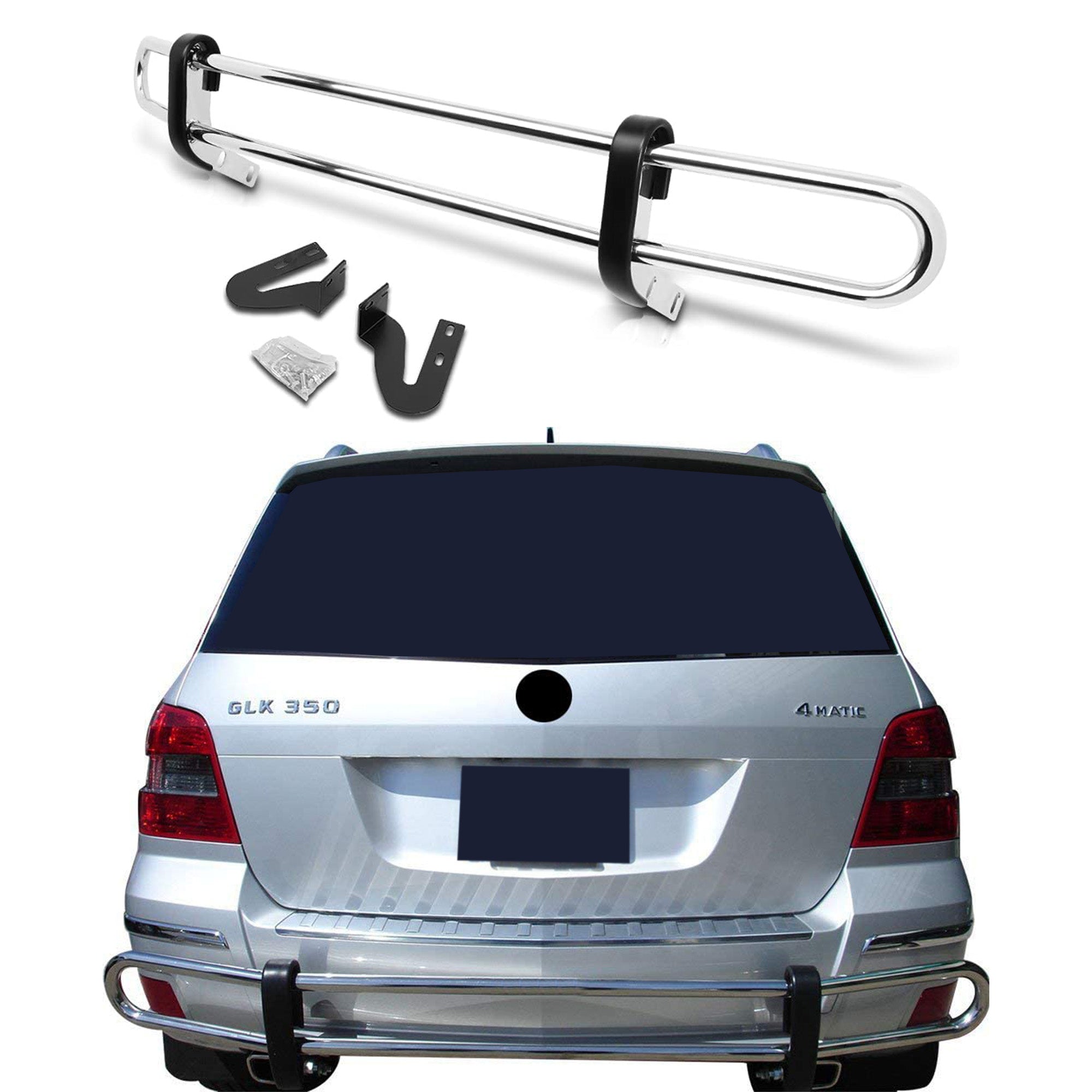 Rear Double Pipe (DP398) Bumper Guard fits Mercedes Benz GLK 2009-2015 - Broadfeet