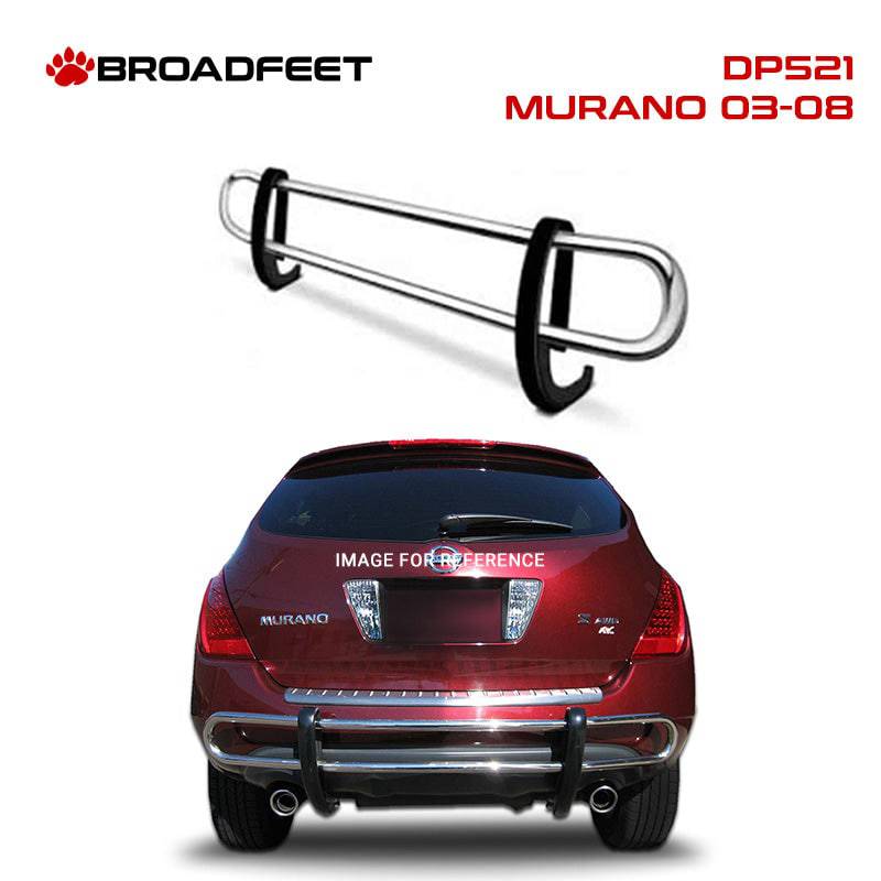Rear Double Pipe (DP521) Bumper Guard in Stainless Steel fits Nissan Murano 2003-2008 - Broadfeet