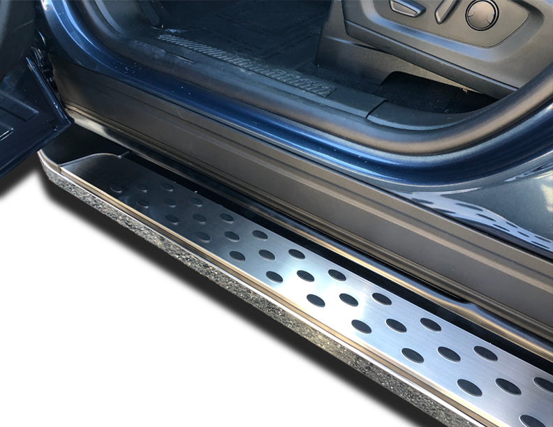 Running Boards R22 Series (RB185 BLACK) fits Ford Explorer 2020-2025 | Lincoln Aviator 2020-2025 (V2) in Black - Broadfeet