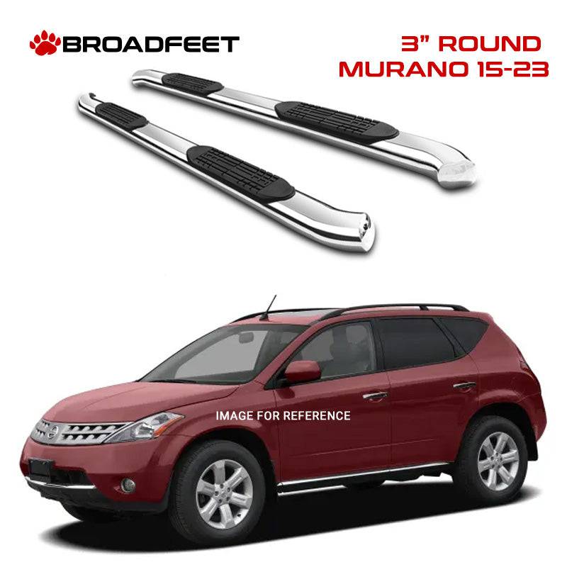 3" Round Tubular Style Side Step Bar fits Nissan Murano 2015-2024 - Broadfeet