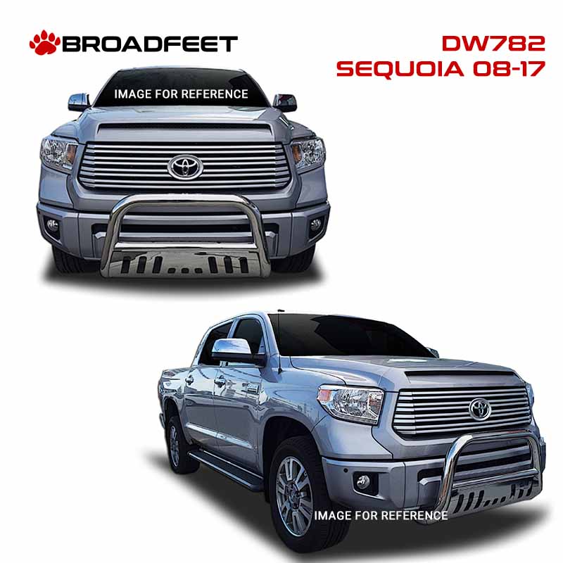 Front Bull Bar with Skid Plate (DW782) Bumper Guard fits Toyota Sequoia 2008-2017 - Broadfeet