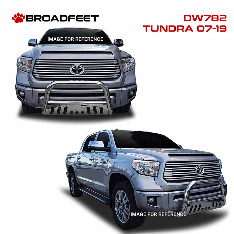 Front Bull Bar with Skid Plate (DW782) Bumper Guard fits Toyota Tundra 2007-2019 - Broadfeet