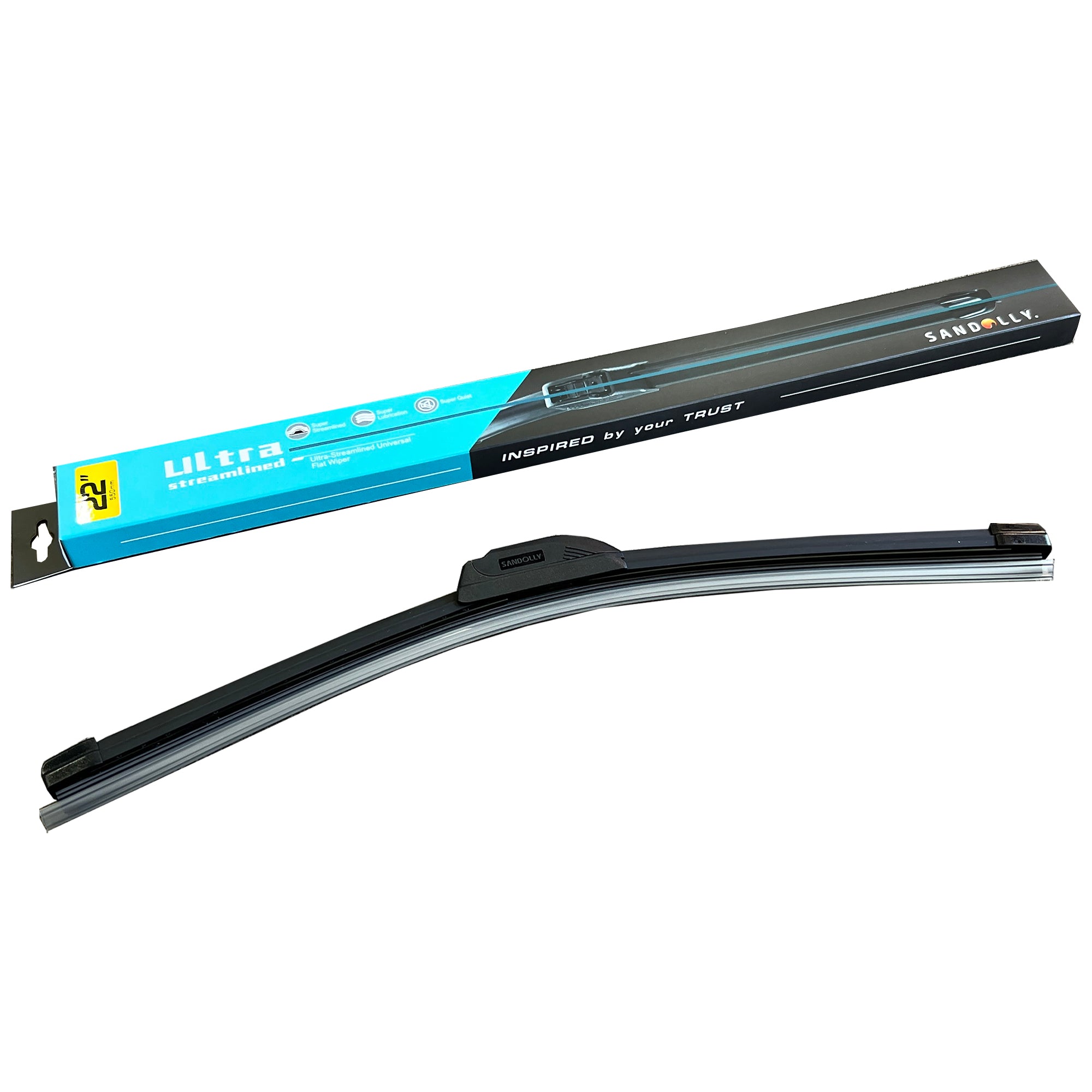 Broadfeet® Windshield Wiper Blades (F001) Ultra-Streamlined Universal Flat Wiper - Broadfeet