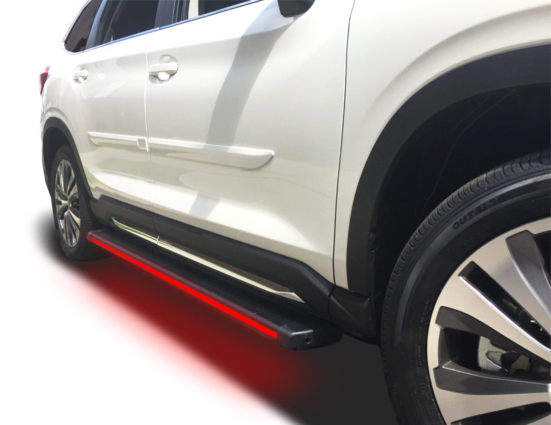 R66 Running Board Side Step with RED Ambient LED Light fits Subaru Ascent 2019-2024 - Broadfeet