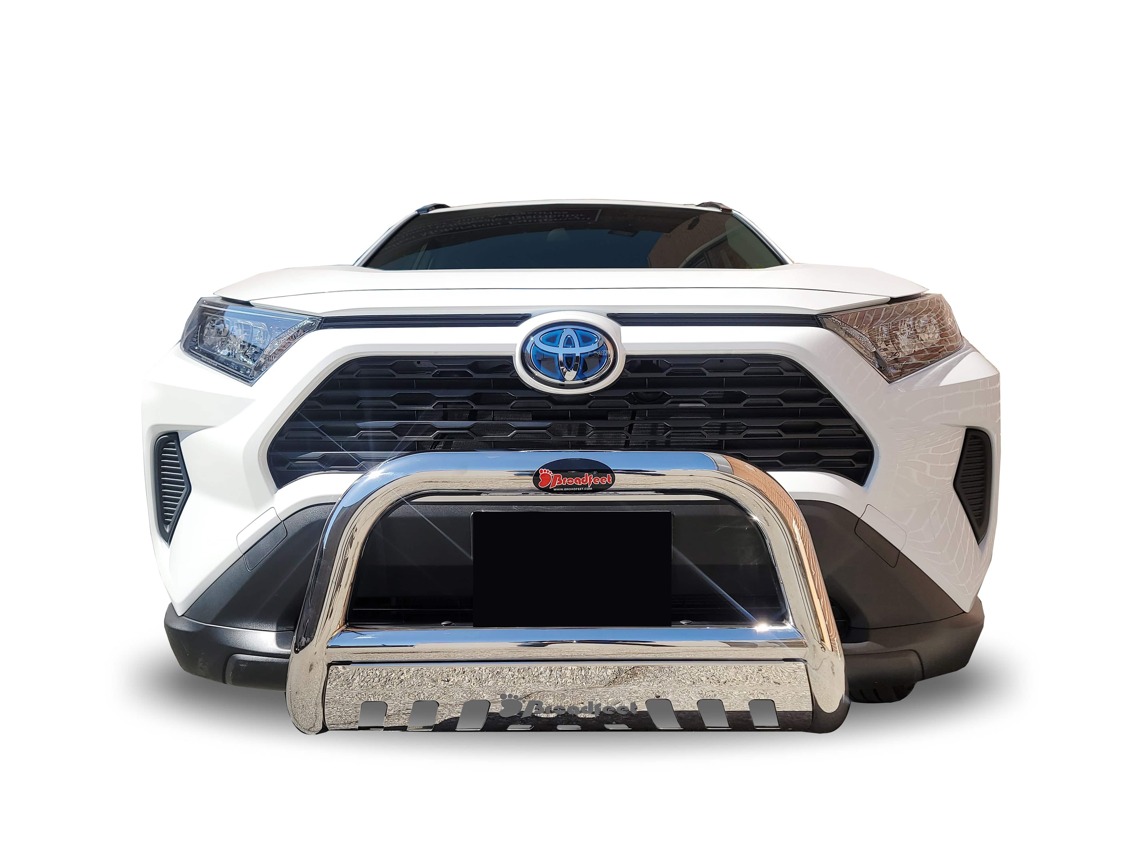 Front Bull Bar with Skid Plate (DW240) Bumper Guard fits Toyota RAV4 2019-2024 - Broadfeet