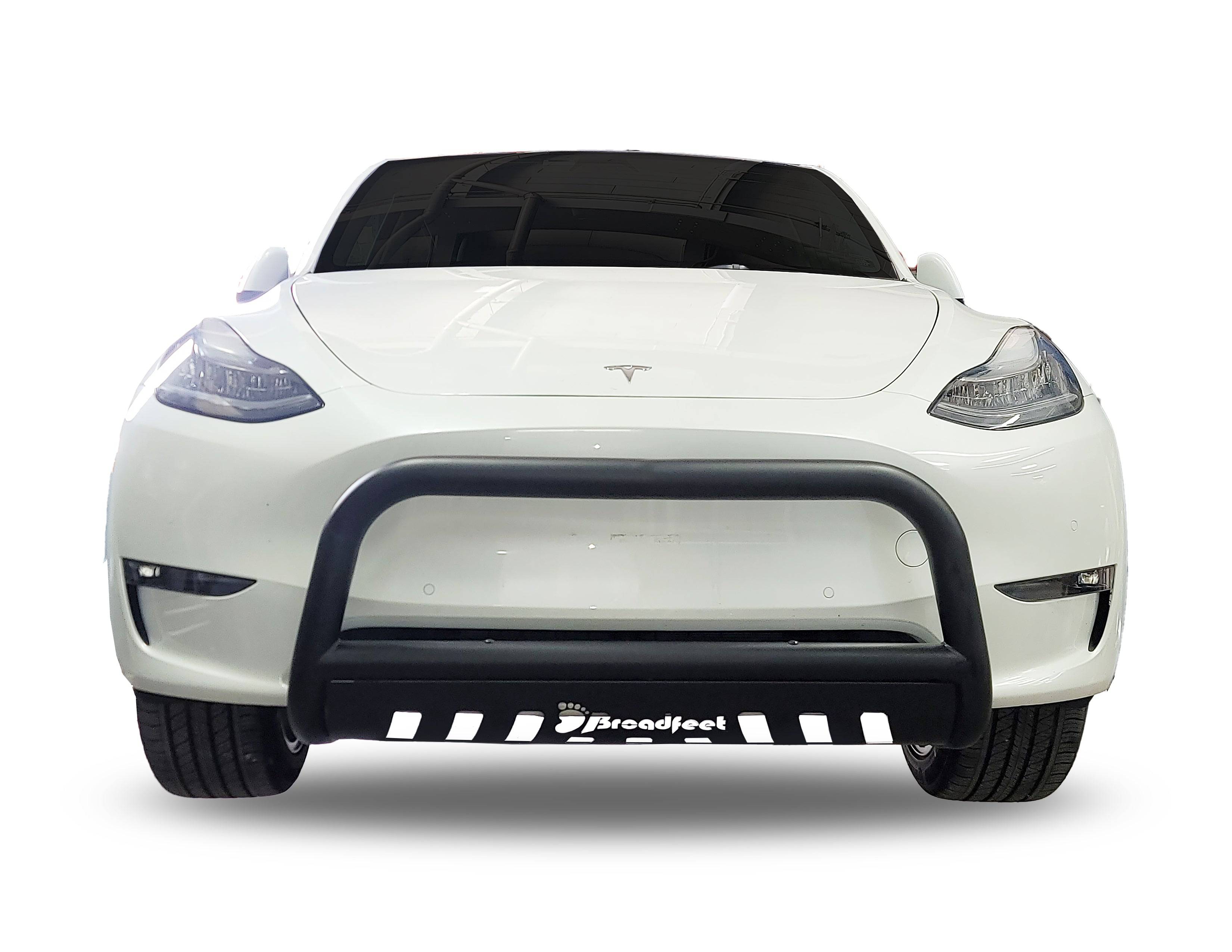 Front Bull Bar with Skid Plate (DW6) Contour Style Bumper Guard fits Tesla Model Y 2020-2023 - Broadfeet