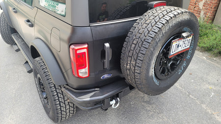 Rear Steel Bumper Replacement- TrailFX BR004T fits Ford Bronco 2021-2025 - Broadfeet