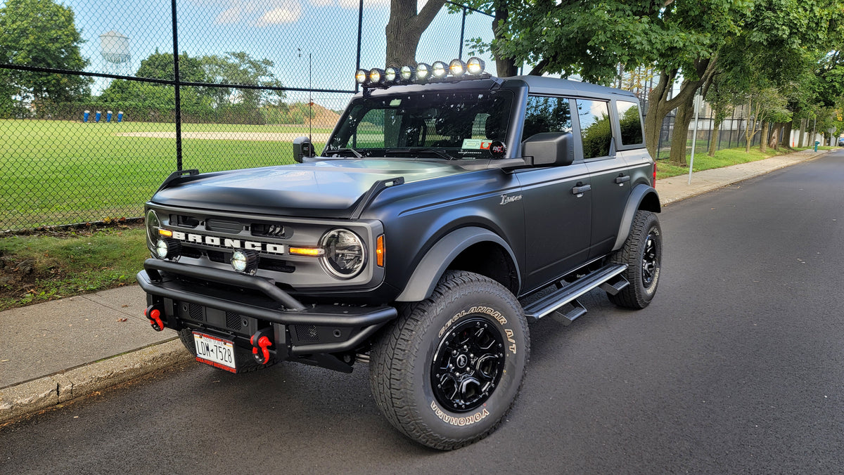 Front Steel Bumper Replacement- TrailFX BR001T fits Ford Bronco 2021-2025 - Broadfeet