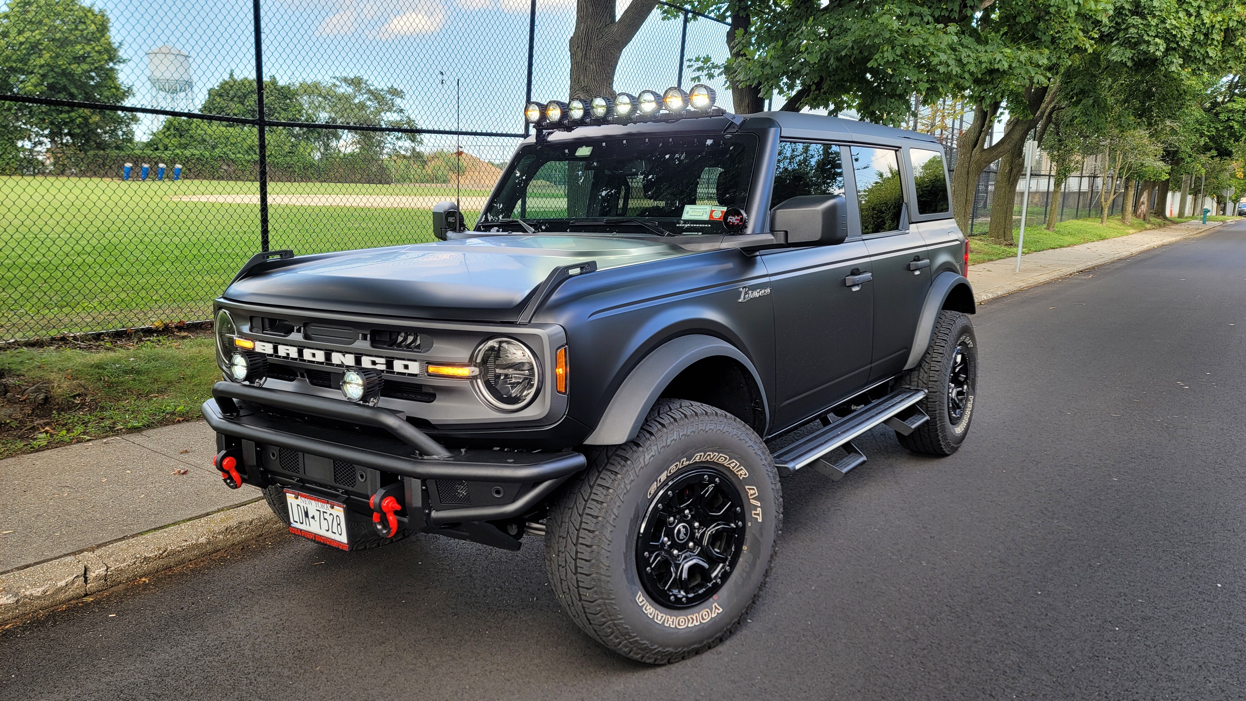 Front Steel Bumper Replacement- TrailFX BR001T fits Ford Bronco 2021-2025 - Broadfeet