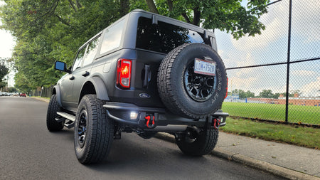 Rear Steel Bumper Replacement- TrailFX BR004T fits Ford Bronco 2021-2025 - Broadfeet