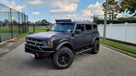 Front Steel Bumper Replacement- TrailFX BR001T fits Ford Bronco 2021-2025 - Broadfeet