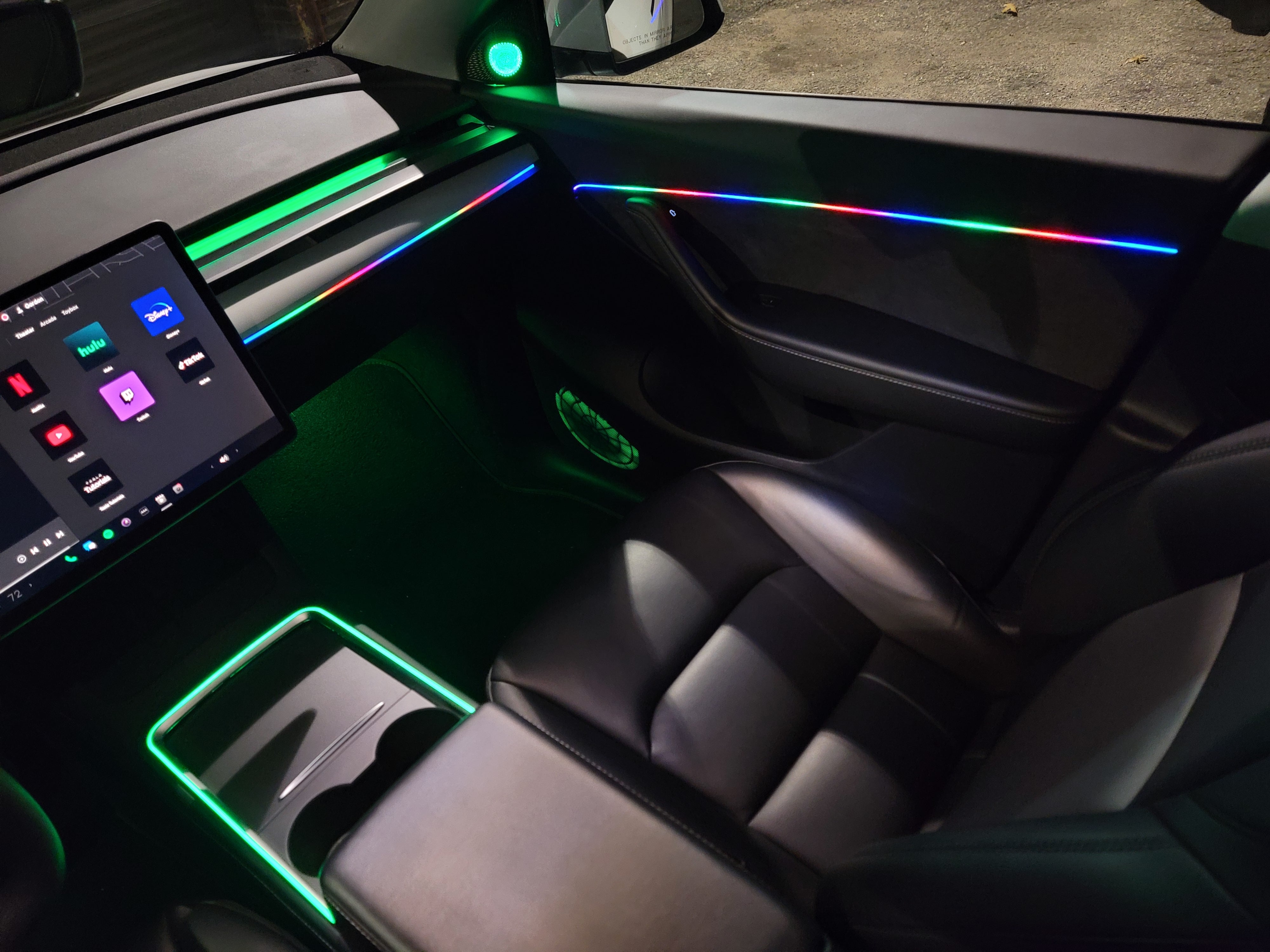 Tesla Model Y Interior Upgrades with Dashboard & Ambient LED Light