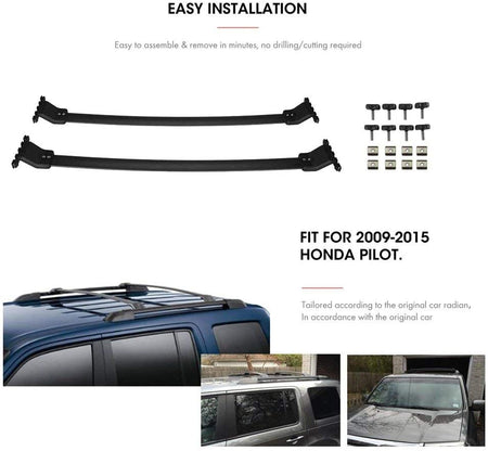 Top Roof Rack Cross Bars (CB290B) fits Honda Pilot 2009-2015 - Broadfeet