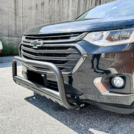 Front Bull Bar with Skid Plate (DW6) Bumper Guard fits Chevrolet Traverse 2018-2025 - Broadfeet