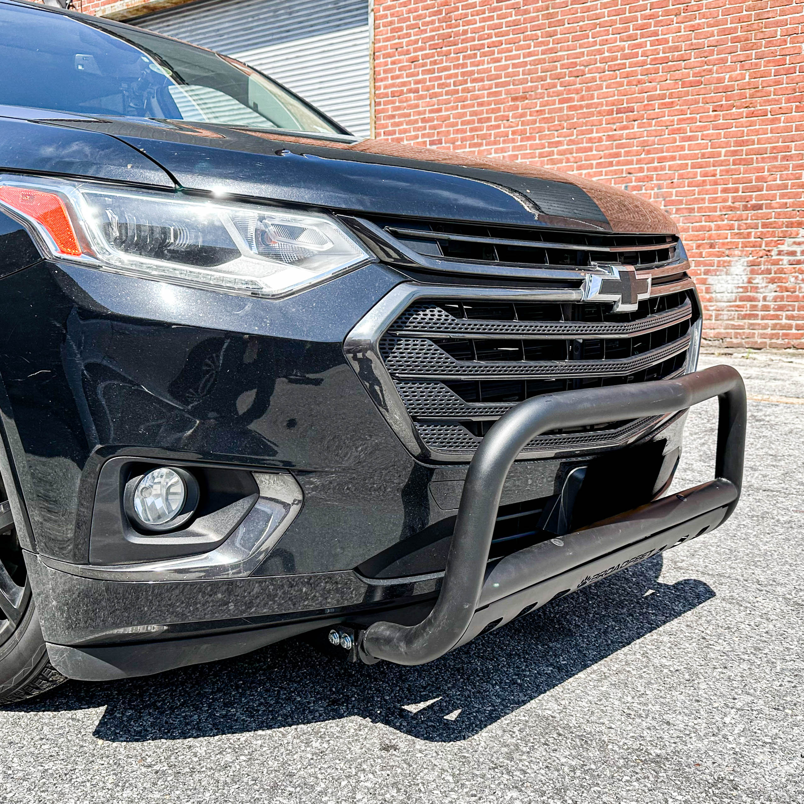 Broadfeet A Bar Nudge Bar for 2018 2020 Chevy Traverse in Stainless Steel