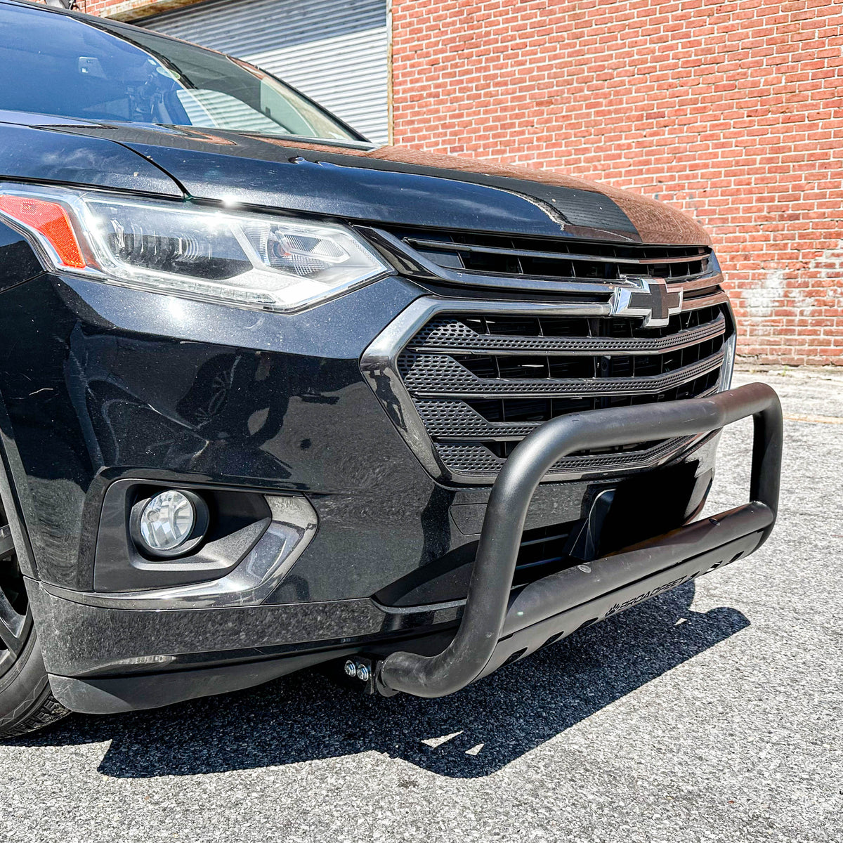 Front Bull Bar with Skid Plate (DW6) Bumper Guard fits Chevrolet Traverse 2018-2025 - Broadfeet