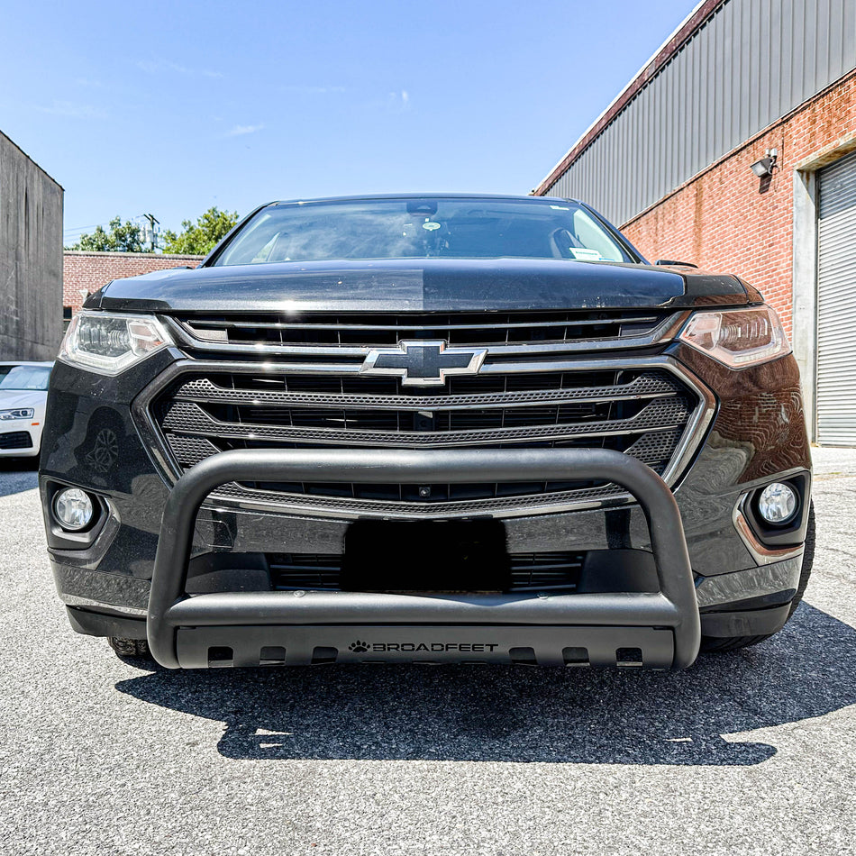 Front Bull Bar with Skid Plate (DW6) Bumper Guard fits Chevrolet Traverse 2018-2025 - Broadfeet
