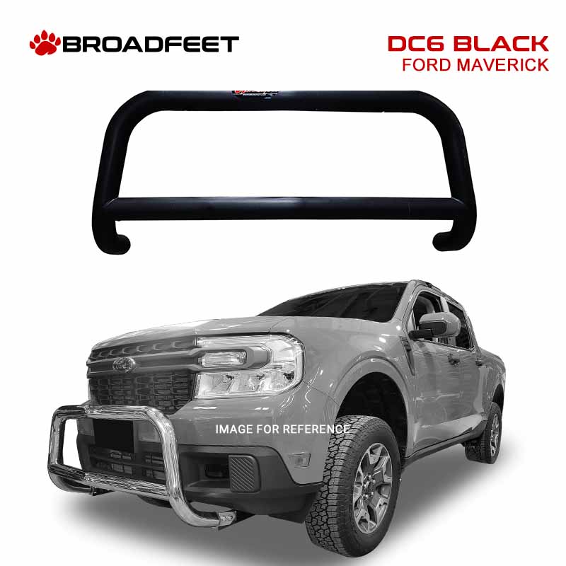 Front A-Bar / Nudge Bar (DC6) Bumper Guard in BLACK Powder Coat Steel fits Ford Maverick 2022-2024
