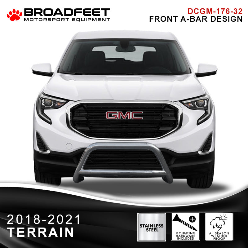 Front A-Bar / Nudge Bar Bumper Guard (DC6) fits Chevrolet Equinox 2016-2017 & GMC Terrain in Stainless Steel - Broadfeet