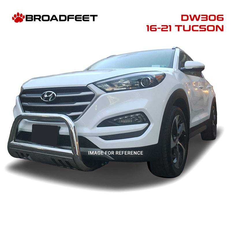 Front Bull Bar with Skid Plate (DW306) Bumper Guard fits Hyundai Tucson 2016-2021 - Broadfeet