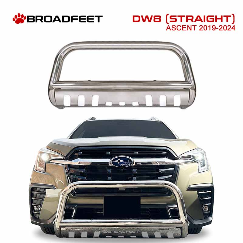 Front Bull Bar with Skid Plate (DW8) Straight Style Bumper Guard fits Subaru Ascent 2019-2024 - Broadfeet