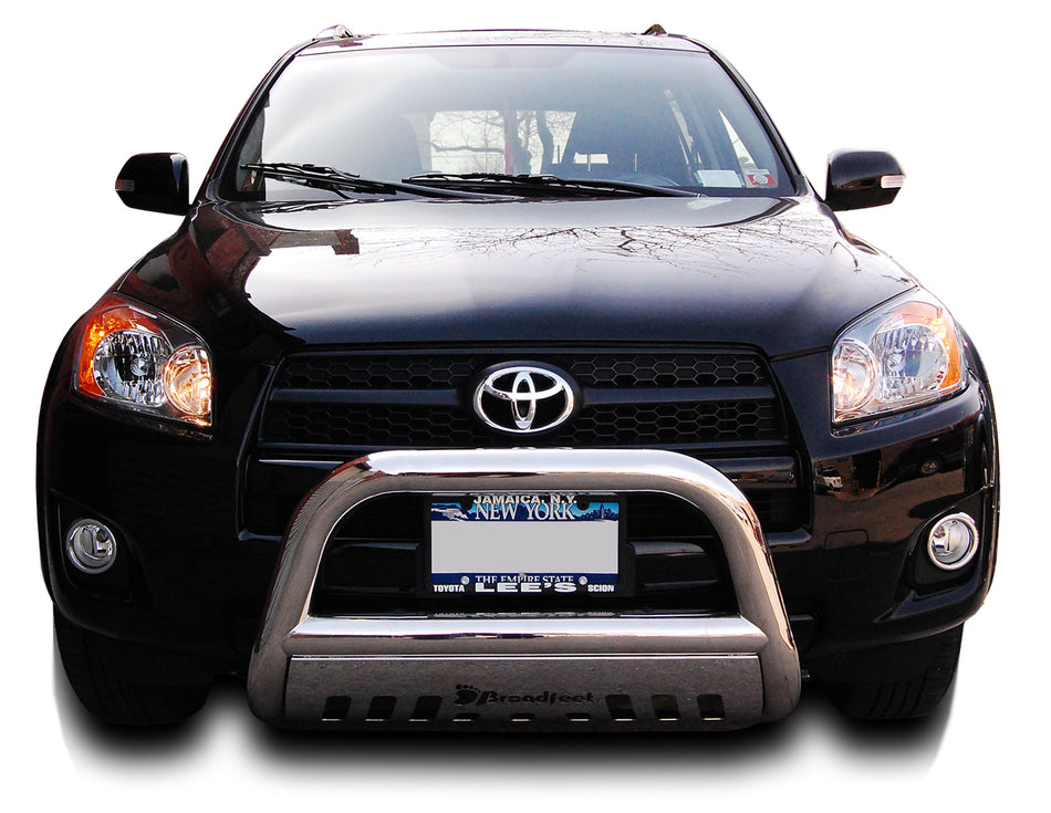 3" Bull Bar with Skid Plate - Wide Design fits: 2006-2018 Toyota RAV4 and 2015-2021 Lexus NX in Stainless Steel - Broadfeet