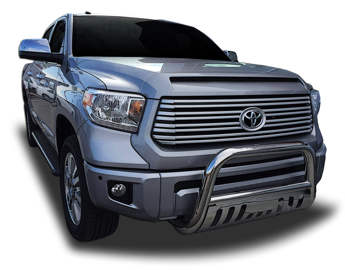 Front Bull Bar with Skid Plate (DW782) Bumper Guard fits Toyota Tundra 2007-2019 - Broadfeet