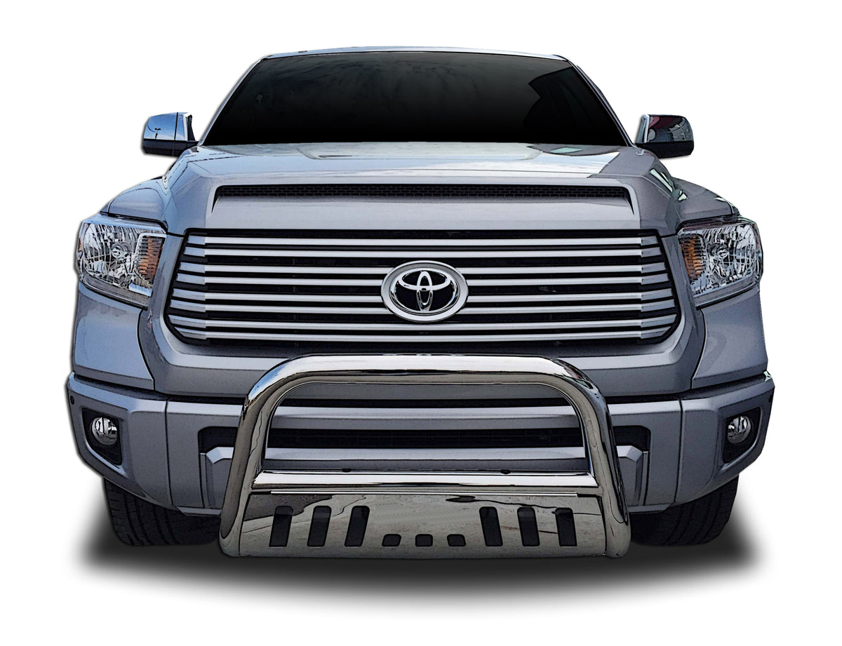 Front Bull Bar with Skid Plate (DW782) Bumper Guard fits Toyota Tundra 2007-2019 - Broadfeet