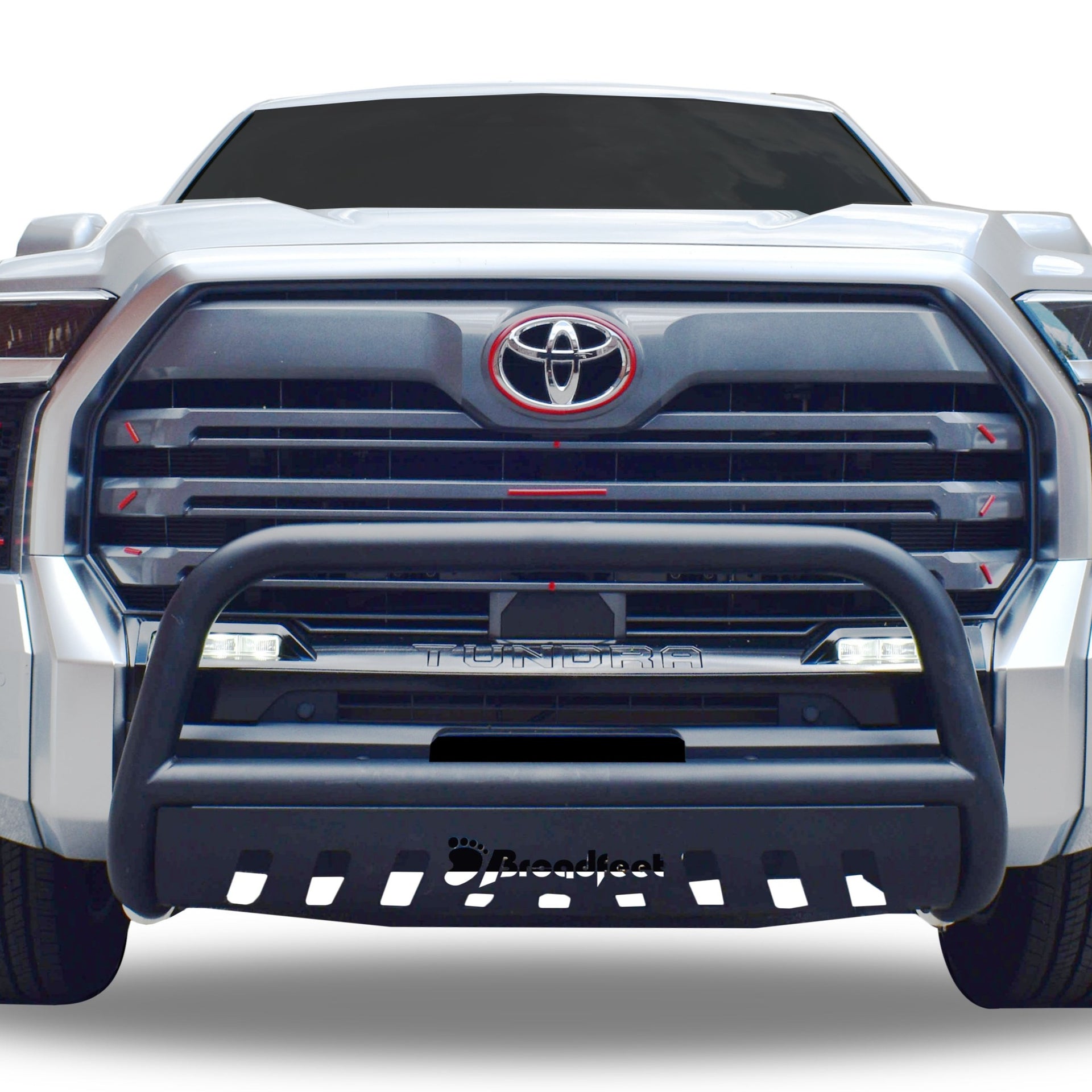 Matte Black Bull Bar With Skid Plate For 99-06 Toyota Tundra & 01-07 Sequoia - Studded Mesh Guard