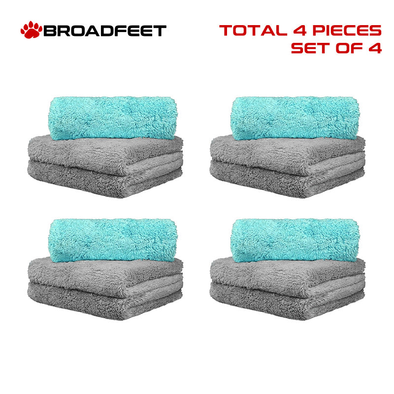 Detailing / Car Wash Towel - Plush & Soft (BLUE & GREY) for Wiping & Drying - Broadfeet