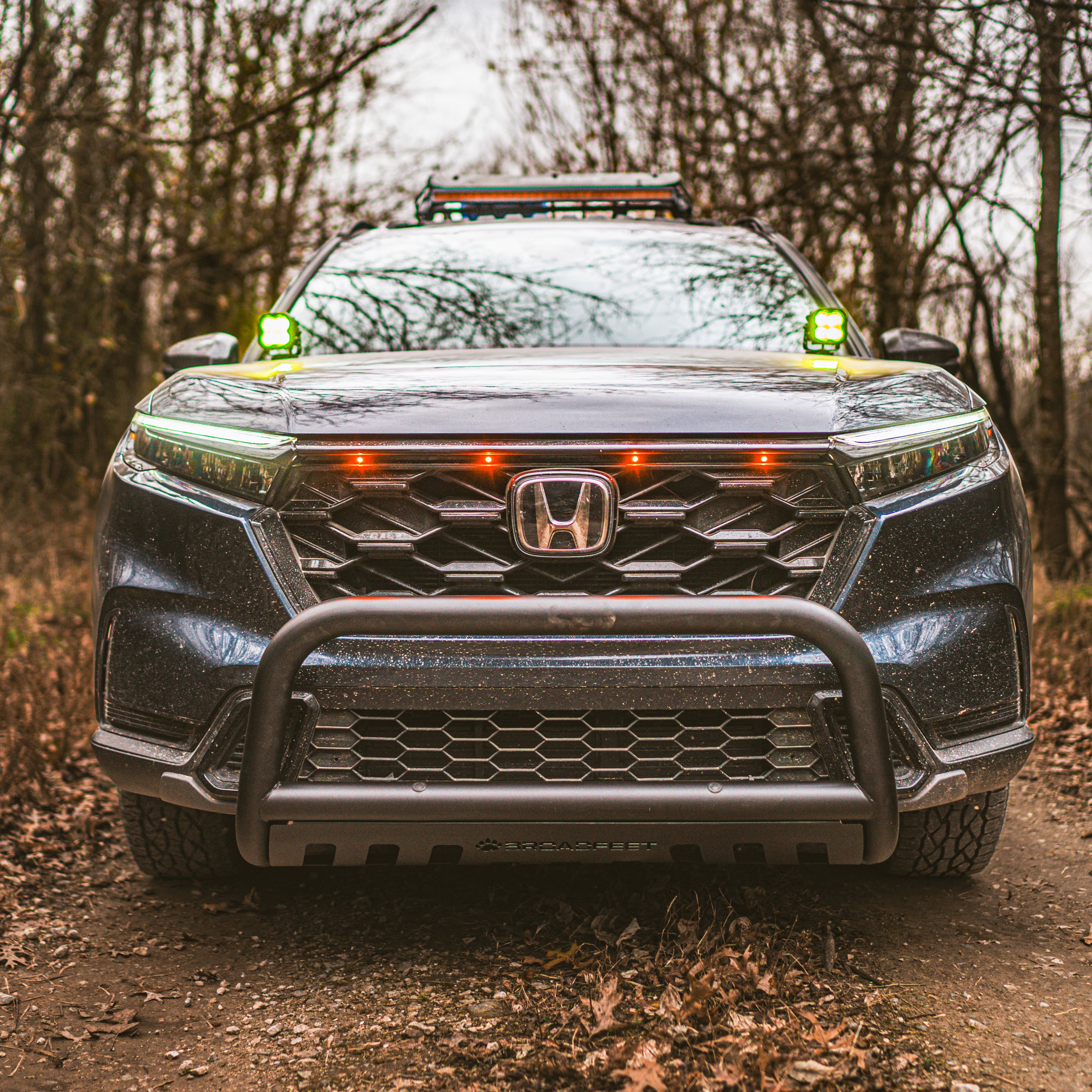 Front Bull Bar with Skid Plate DW8 Straight Style Bumper Guard fits Honda CR V 2023 2025