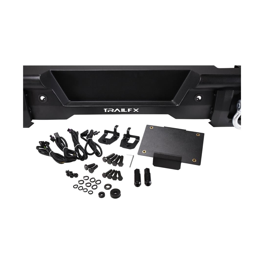 Rear Steel Bumper Replacement- TrailFX BR004T fits Ford Bronco 2021-2025 - Broadfeet