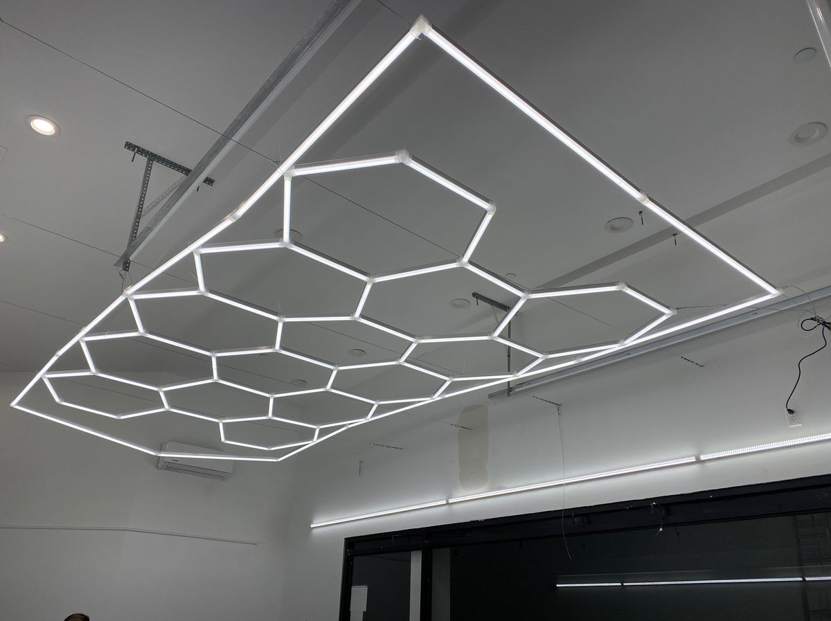 Ceiling LED Light Fixture - Hexagon LED Light on Ceiling Broadfeet