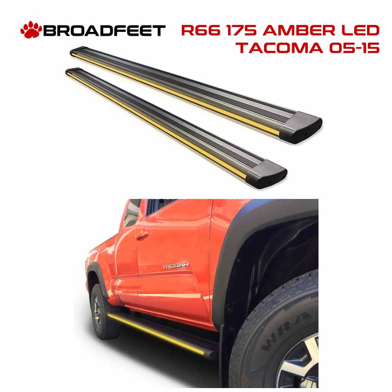 Aluminum Running Boards R66 Series (RB175) fits Toyota Tacoma 2005-2015 - Standard Cab - Broadfeet