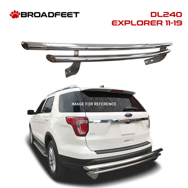 Rear Double Layer (DL240) Bumper Guard Stainless Steel fit Ford Explorer 2011-2019