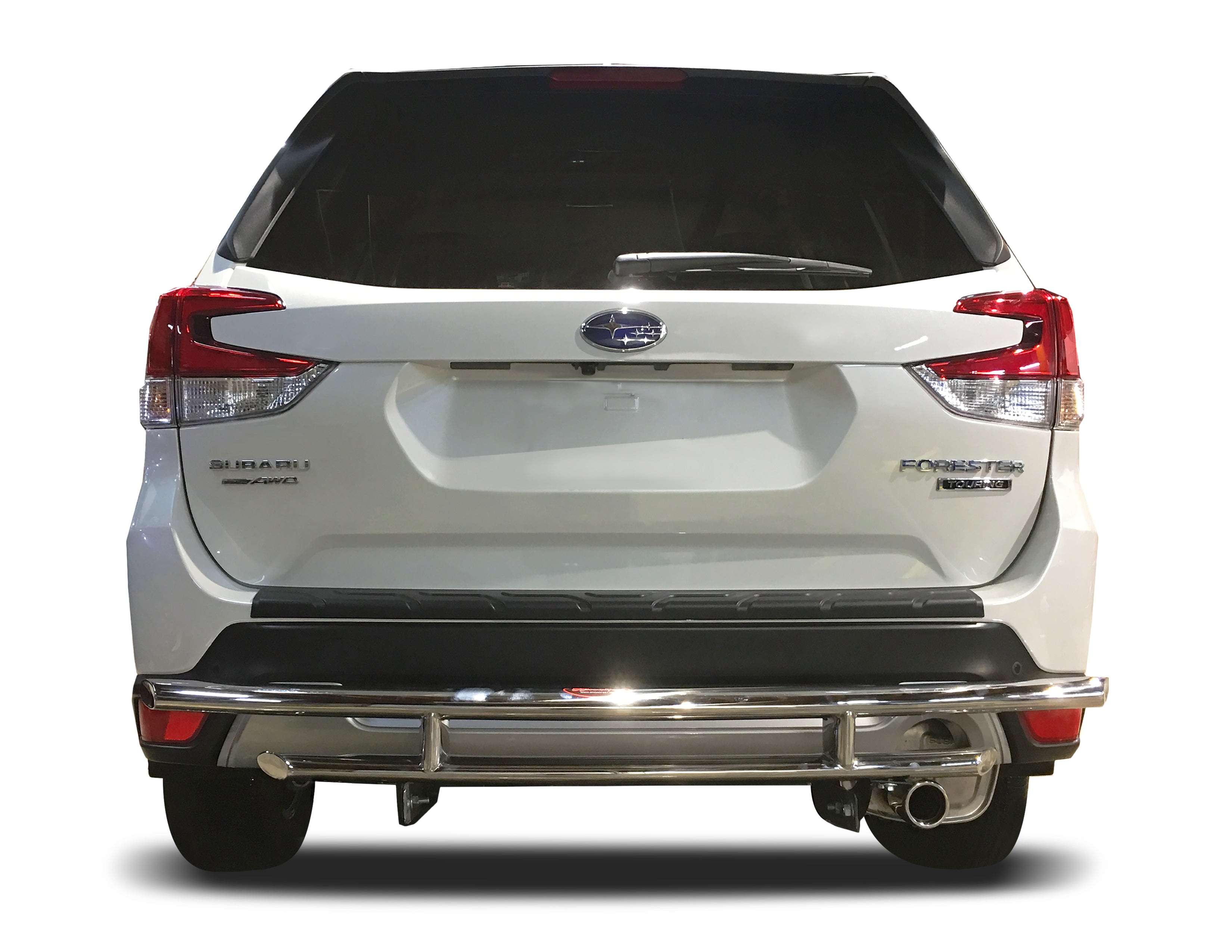 Rear Double Layer Bumper Guard (DL15) fits Toyota Highlander 2020-2025 in Stainless Steel - Broadfeet