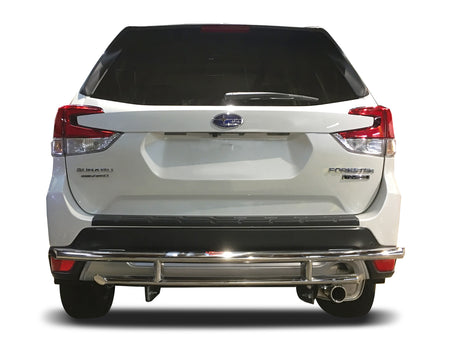 Rear Double Layer Bumper Guard (DL15) fits Toyota Highlander 2020-2025 in Stainless Steel - Broadfeet