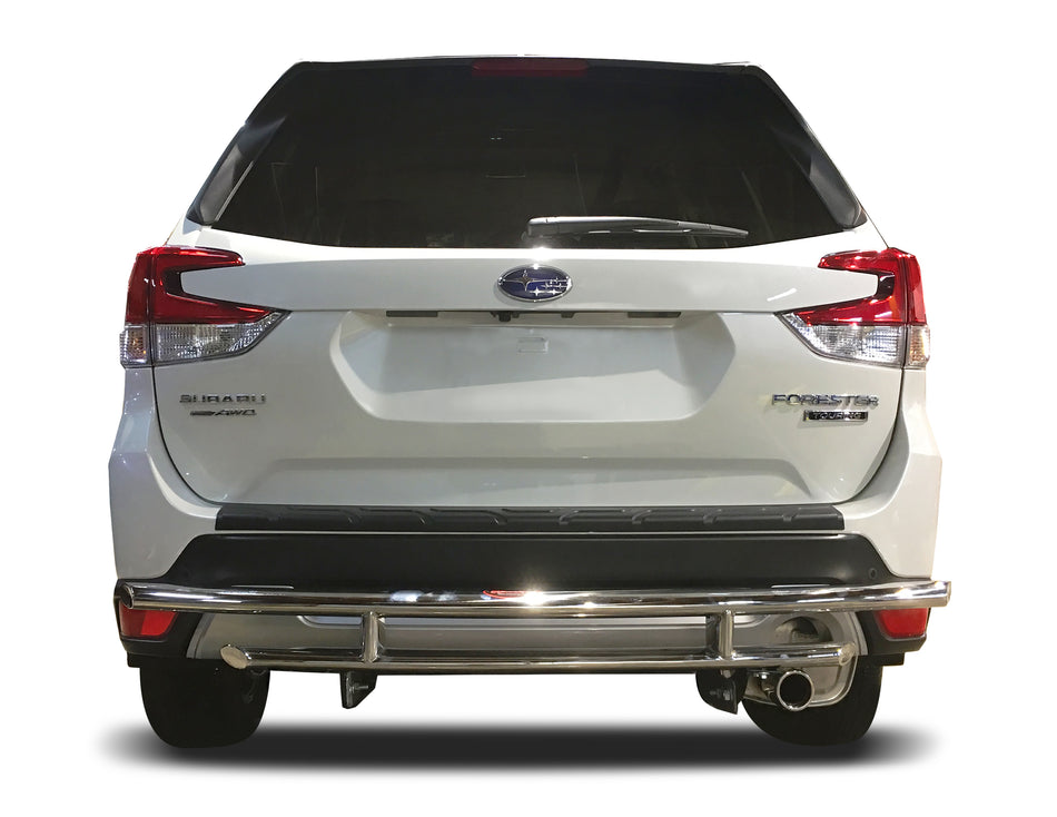 Rear Double Layer Bumper Guard (DL15) fits Toyota Highlander 2020-2025 in Stainless Steel - Broadfeet
