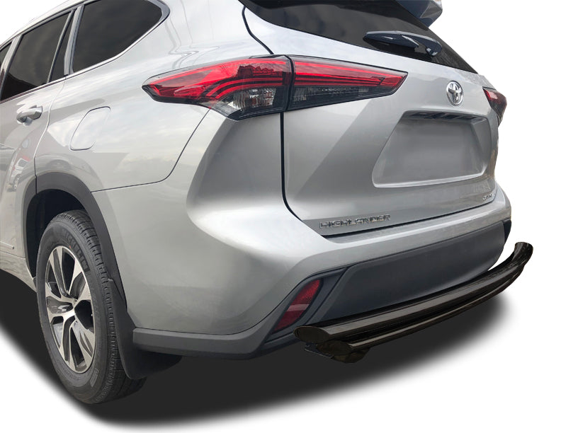 Rear Double Layer Bumper Guard (DL15) fits Toyota Highlander 2020-2025 in Stainless Steel - Broadfeet