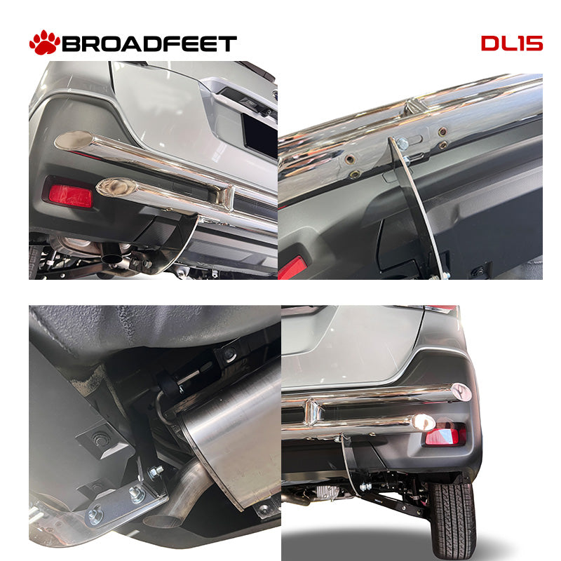 Rear Double Layer: (DL15) Bumper Guard in T-304 Stainless Steel - Broadfeet